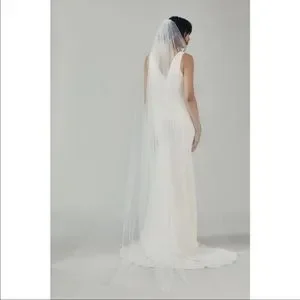 NEW BHLDN Soft Tulle Cathedral Bridal Wedding Veil Bride Wedding Delicate WHITE Top 25 Bridal Veils for 2021 | Wedding Style Inspiration main image 4